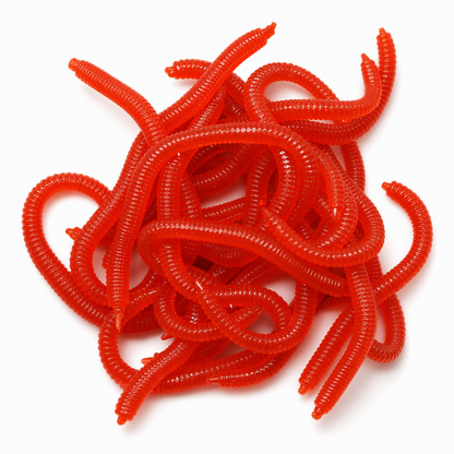 🎣 50% KORTING! 🪱 Zacht aas: regenworm – garnalenaroma, verpakking van 50/100 stuks ✨