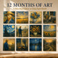 🎨 Kunstwandkalender 2027 – Op Van Gogh geïnspireerde bloemmotieven voor thuis en op kantoor